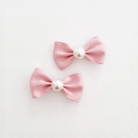 Girl Hair Clip Bow Pearl Pair (GHP9245)